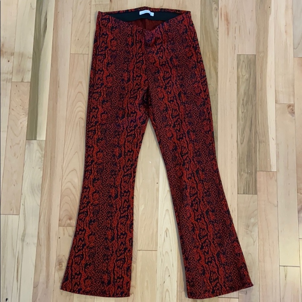 Zara Red Snakeskin Pants